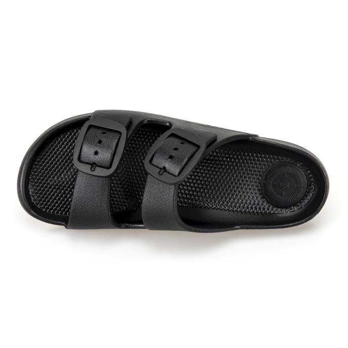  totes® SOLBOUNCE Ladies Double Buckle Adjustable Slide Black Extra Image 4